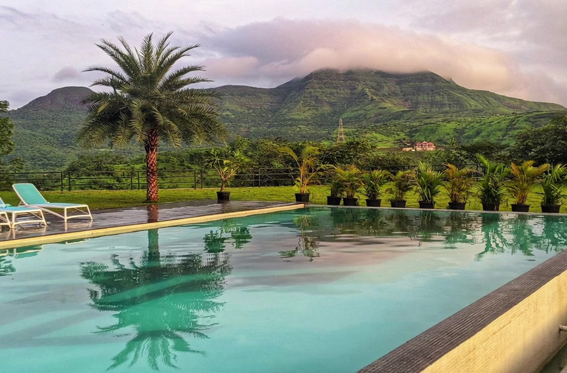 Infinity pool at dusk